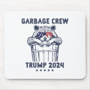 Garbyge Crew Vote Trump 2024 Funny Republican Racc Mouse Pad