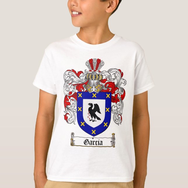 GARCIA FAMILY CREST -  GARCIA COAT OF ARMS T-Shirt (Front)