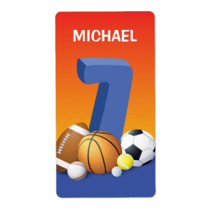 Garçon 7e anniversaire Sports Balls