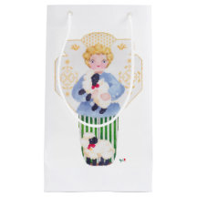 Garçon Ange avec agneau sac cadeau