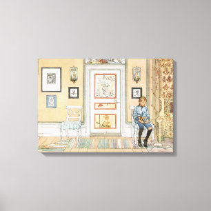 Garçon assis dans le coin (par Carl Larsson) Toile