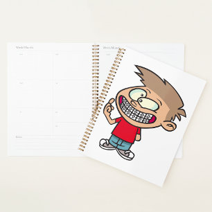 Garçon Avec Braces Spiral Planner