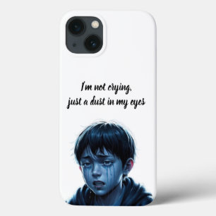 Garçon avec Coque iphone de larmes