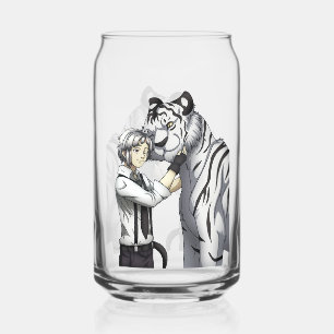Garçon avec tigre blanc