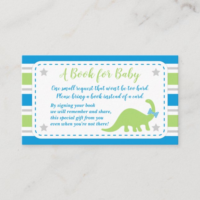 Garçon Baby shower Dinosaur Apportez Une Carte De  (Devant)
