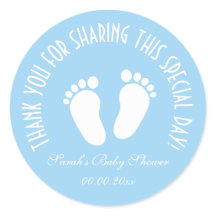 Garçon baby shower fête faveur merci autocollants