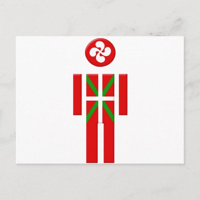 Garçon Basque drapeau Euskadi Postcard (Front)