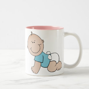 Garçon bébé rampant, Ballons mug en céramique bico