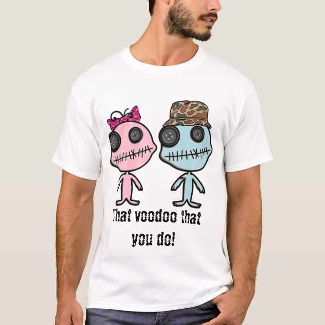 Garçon d'amour de vaudou et T-shirt de poupées de (Devant)