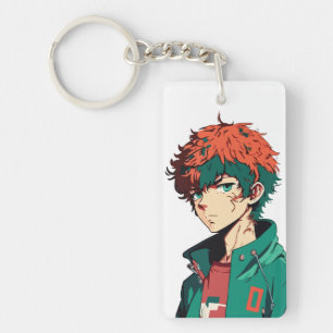 Garçon d'anime : Cheveux orange et vert - Délice d