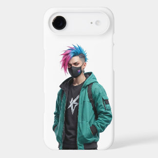 Garçon d'anime cyberpunk moderne Graphique coque i