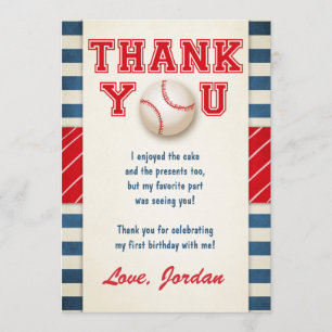 Garçon d'anniversaire de base-ball de carte de
