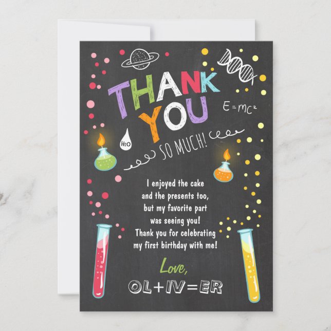 Garçon d'anniversaire d'expérience de carte de (Devant)