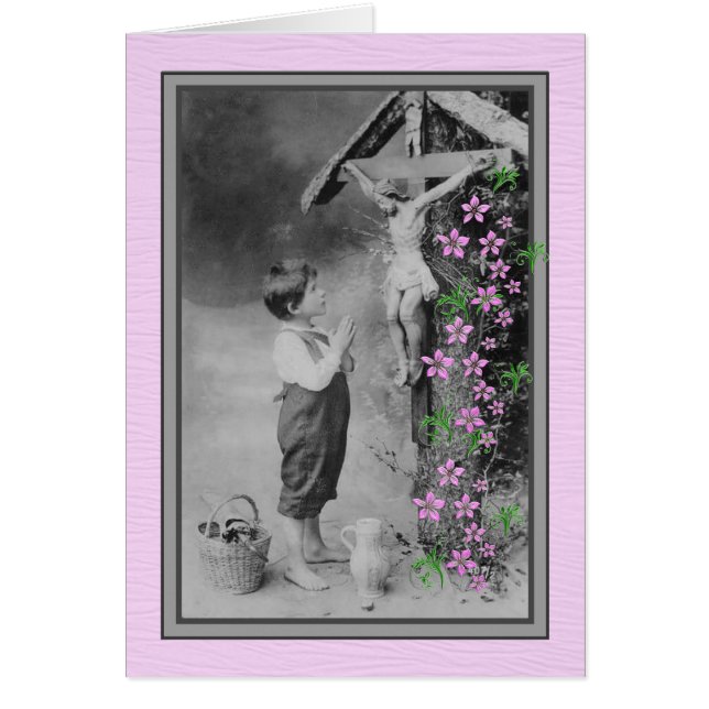 Garçon de bouquet spirituel priant à Jésus (Devant)