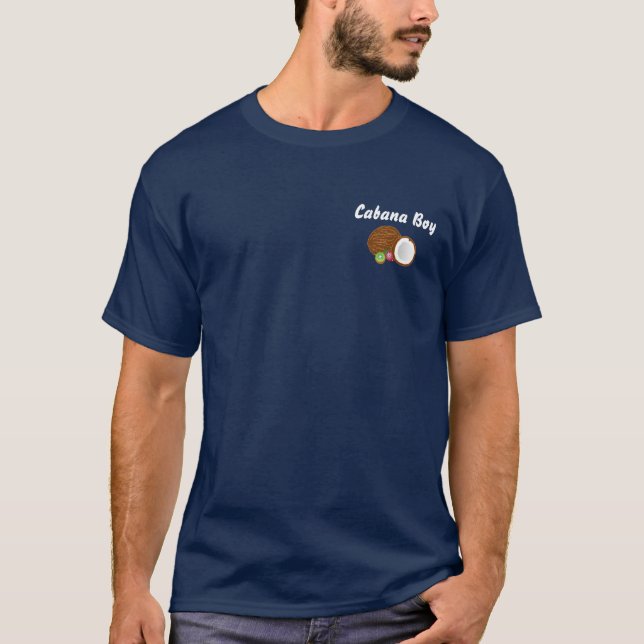 Garçon de cabane avec le T-shirt de noix de coco (Devant)