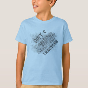 Garçon de ferme, saleté et tracteurs, T-shirt de