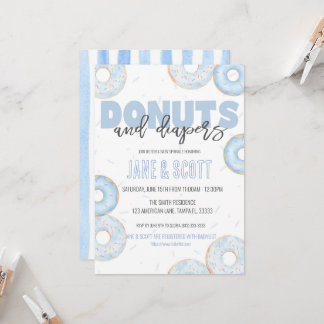 Garçon Donut Sprinkle Douche Invitation