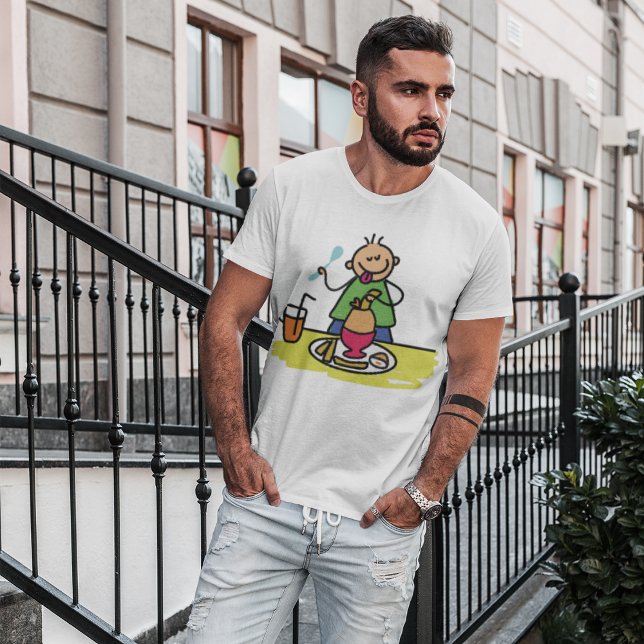 Garçon Mangeant Un T-shirt Oeuf Bouilli (Créateur téléchargé)