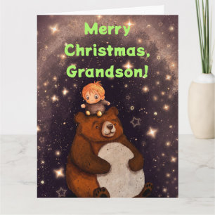 GARÇON N OURS GRANDSON CARTE DE NOËL