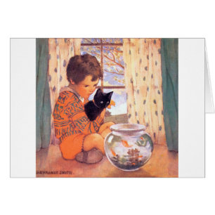 Garçon tenant un chat noir, Jessie Willcox Smith