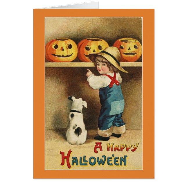 Garçon vintage de Halloween (Devant)