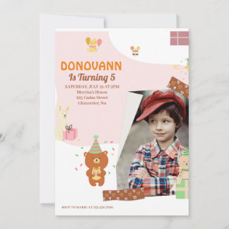 Garçons 5e fête d'anniversaire, Cartes de couleurs