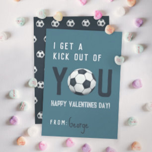 Garçons Classroom Soccer Valentines Carte