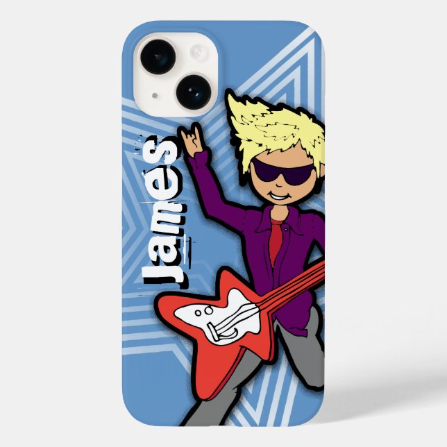 Garçons court nom rockstar enfants coque iphone (Verso)