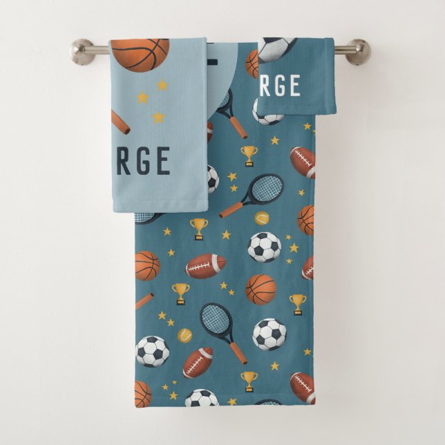 Garçons Cute Blue Sports Soccer Motif Enfants (En situation)