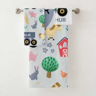 Garçons Cute & moderne Blue Farm Tracteur Motif En
