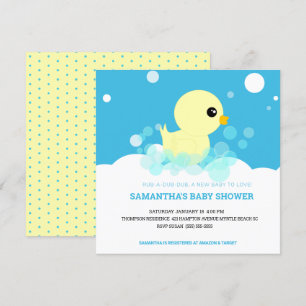Garçons En Caoutchouc Bébé Douche Invitations