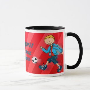 Garçons football champion mug rouge