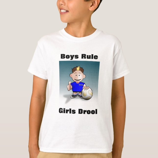 Garçons règle, T-shirt de garçons de bave de (Devant)