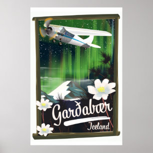 Garðabær Iceland travel poster