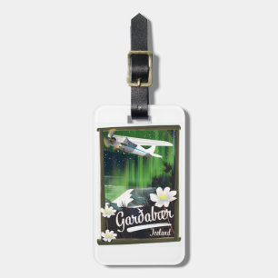 Garðabær Iceland travel poster Luggage Tag
