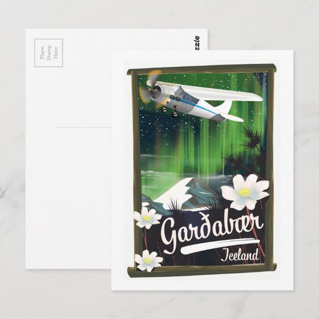 Garðabær Iceland travel poster Postcard (Front/Back)