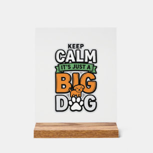 Garde calme grand chien design vectoriel vintage_1