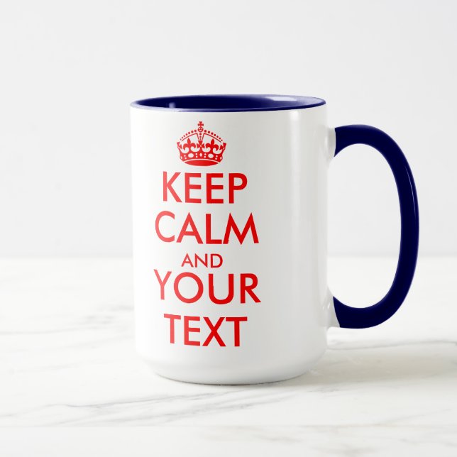 Garde calme modèle de mug combo (Droite)
