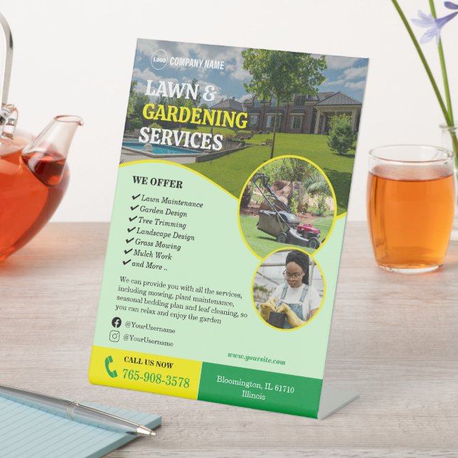 Garde de pelouse Services de jardinage Panneau de  (In SItu)