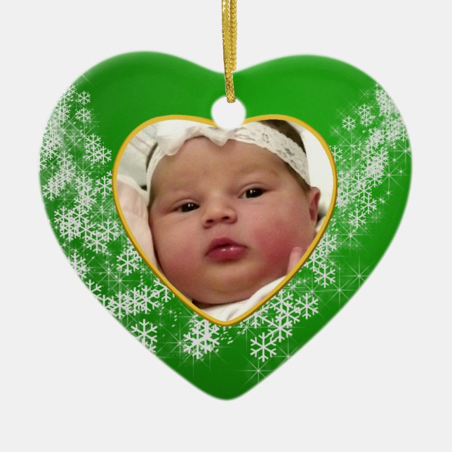 Garde de photos pour bébé ornement de Noël (Devant)