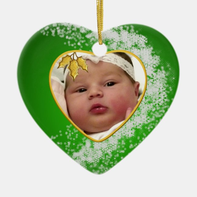 Garde de photos pour bébé ornement de Noël (Devant)