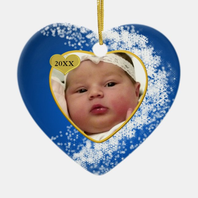 Garde de photos pour bébé ornement de Noël (Devant)