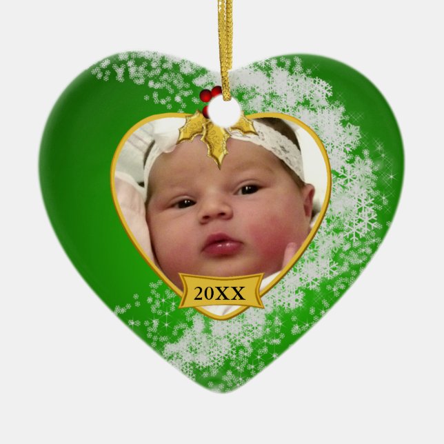 Garde de photos pour bébé ornement de Noël (Devant)