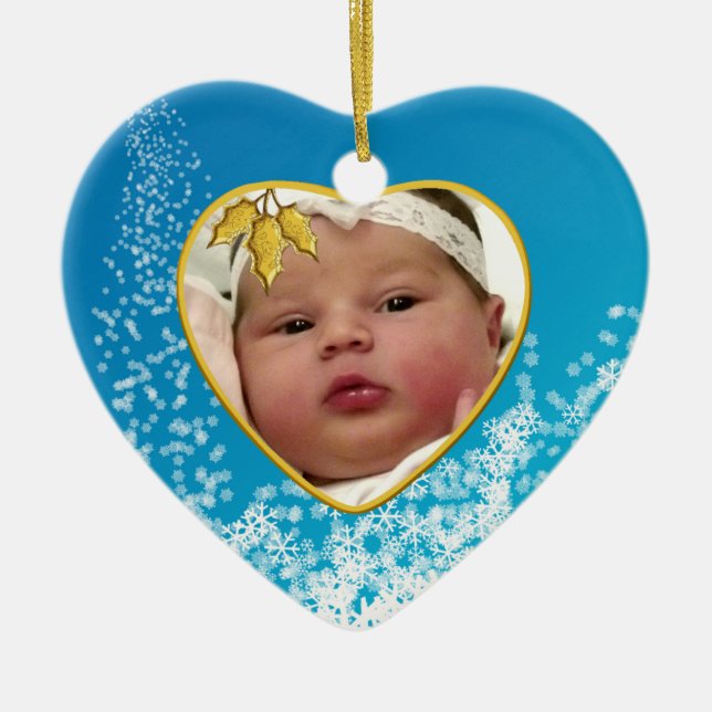 Garde de photos pour bébé ornement de Noël (Devant)