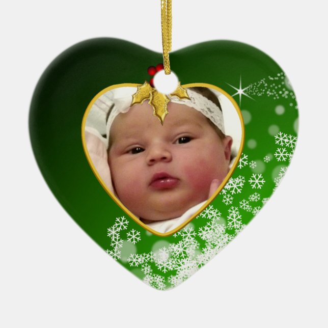 Garde de photos pour bébé ornement de Noël (Devant)