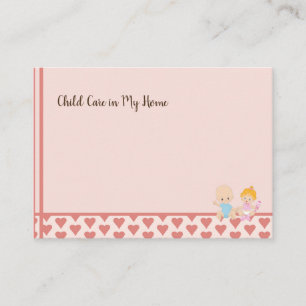 Garde d'enfants dans mon Carte de visite à domicil