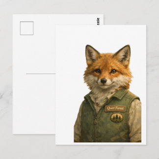 Garde forestier renard • Carte postale forestière
