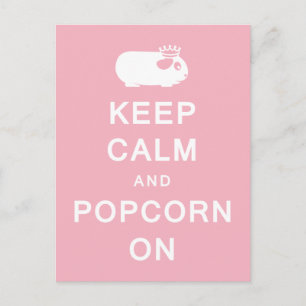 Garde ton calme & du pop-corn sur carte postale