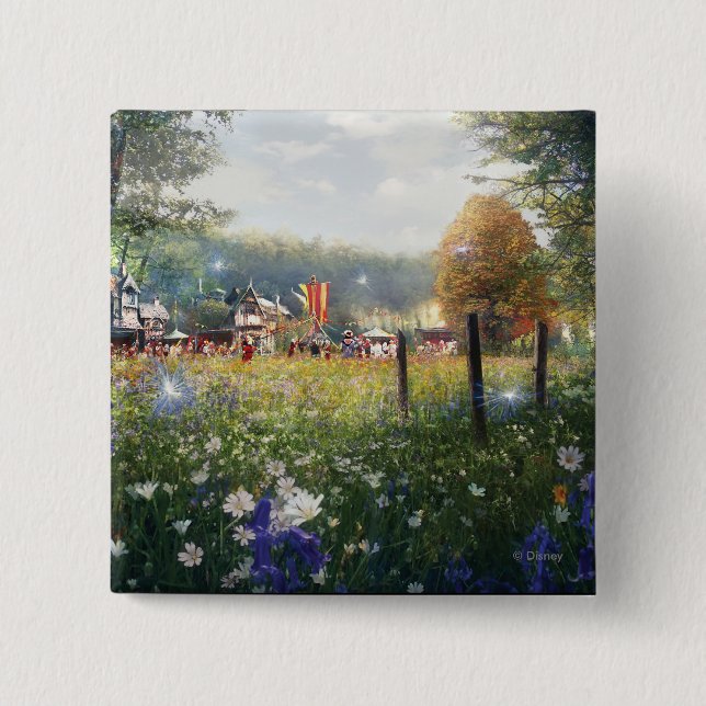 Garden 2 Inch Square Button (Front)