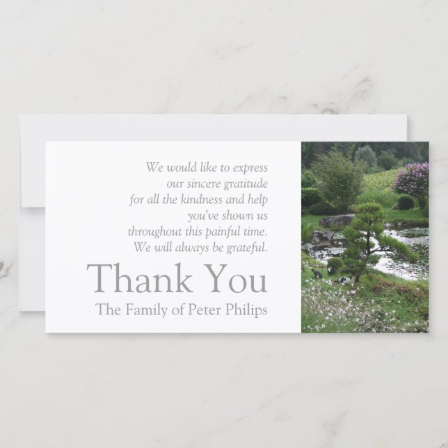 Garden 3 with Cats Sympathy Thank You 2 (Front)